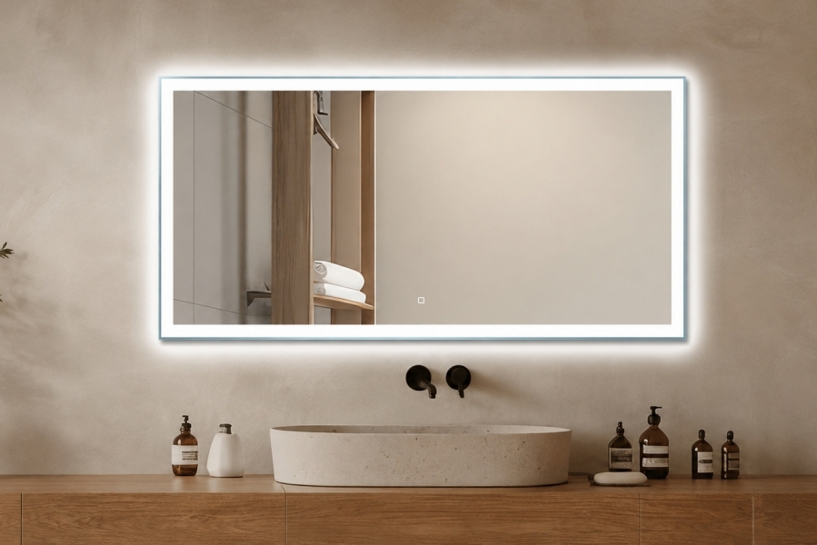 prostokątne lustro łazienkowe Nicola 120x60