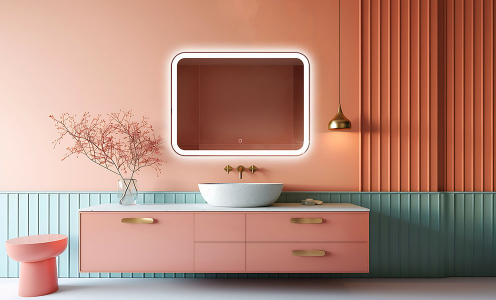 prostokątne lustro łazienkowe Prima 80x60