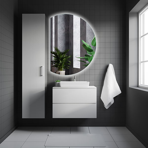 organiczne lustro łazienkowe Moon 65x90
