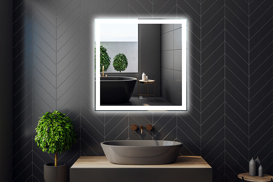 kwadratowe lustro łazienkowe Libra 60x60