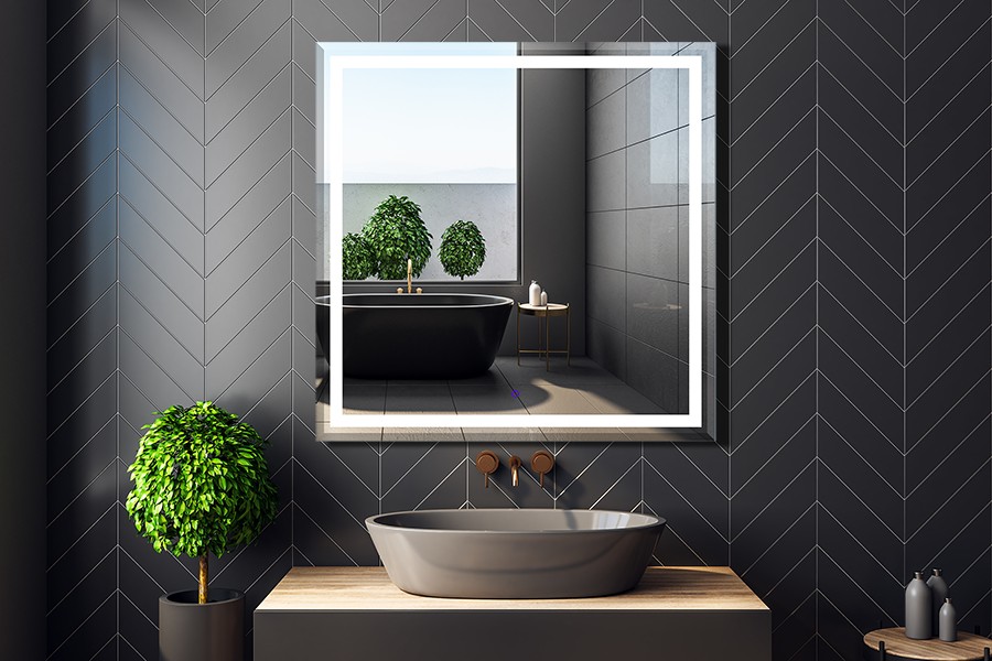 kwadratowe lustro łazienkowe Altue 80x80