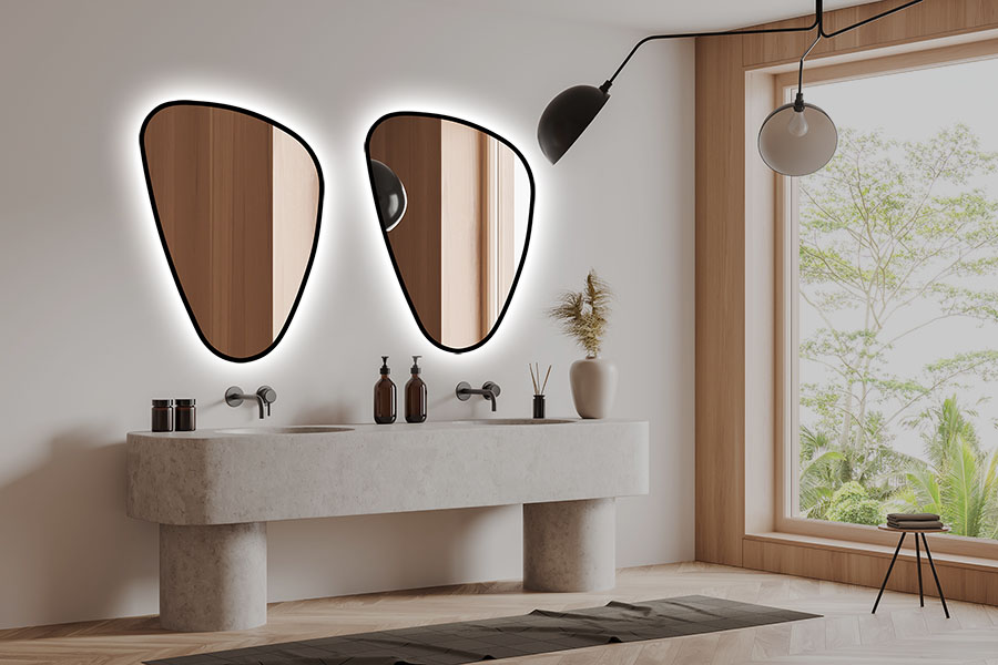 organiczne lustro łazienkowe Impala Loft Ambiente 69x96