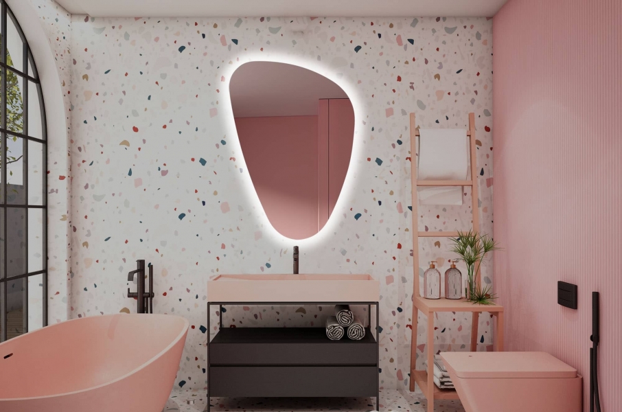 organiczne lustro łazienkowe Impala Ambiente 69x96