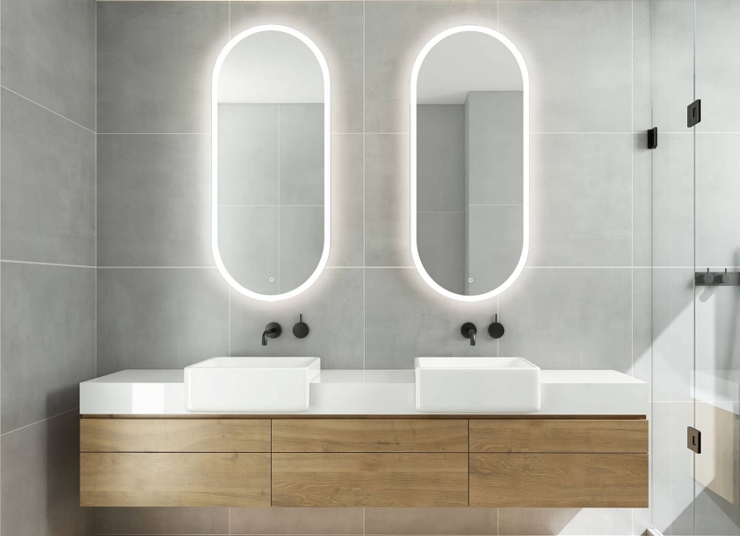 organiczne lustro łazienkowe Elipson 60x120