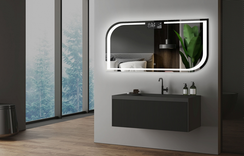 organiczne lustro łazienkowe Futuro 120x60