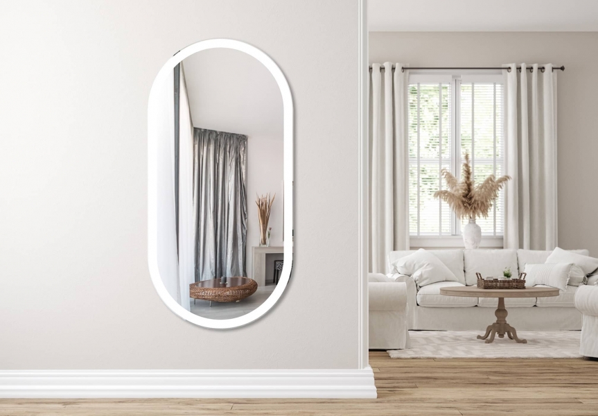 organiczne lustro łazienkowe Elipson 60x120