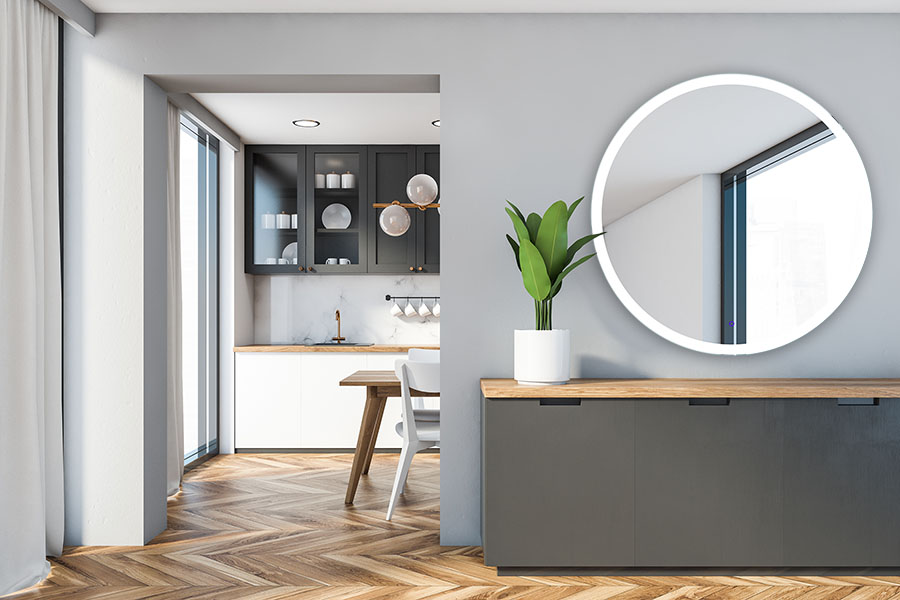 okrągłe lustro łazienkowe Ring fi 100