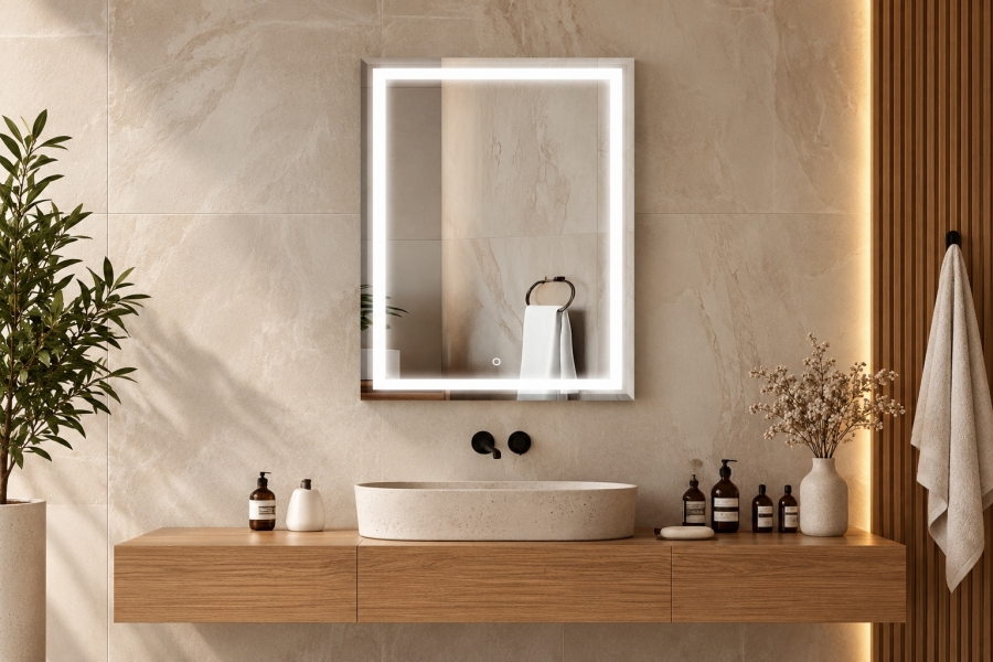 prostokątne lustro łazienkowe Altue 60x80