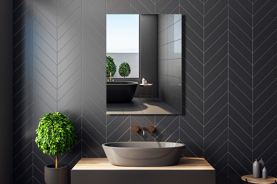 prostokątne lustro łazienkowe Proste 50x70