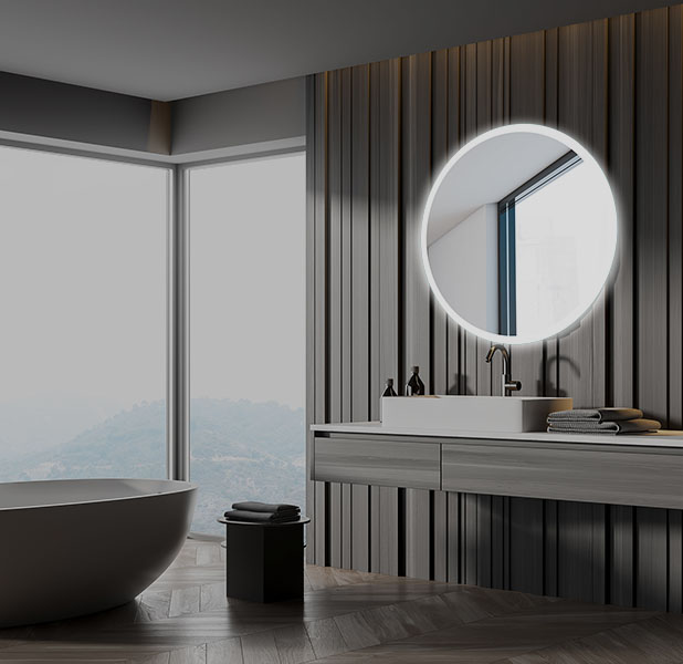 okrągłe lustro łazienkowe Rondo LED fi 80